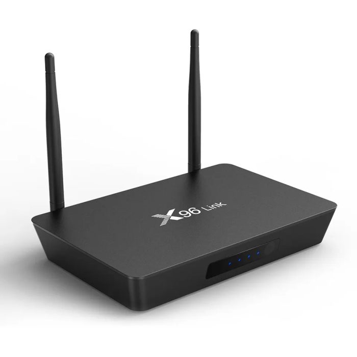 x96 link android tv box and router