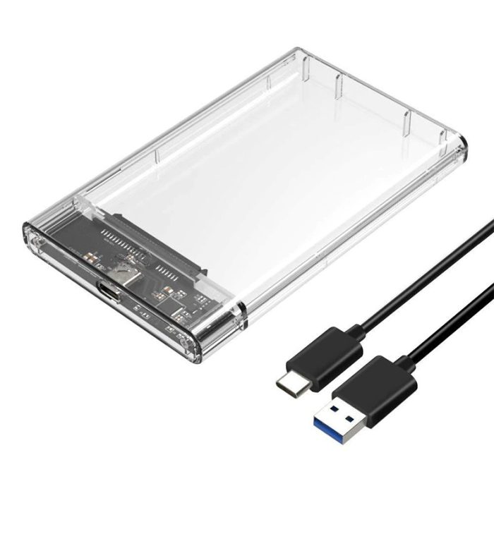 Type-C-transparent hdd ssd case