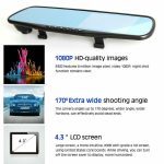 1080P Car DVR camera rear-view mirror Video Recorder Mirror with Night Vision