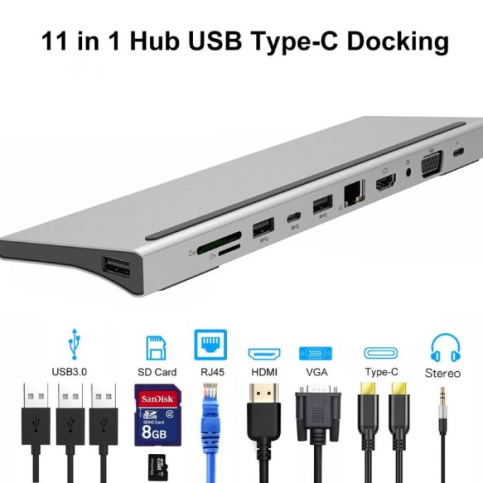 11 in 1 USB-C docking station