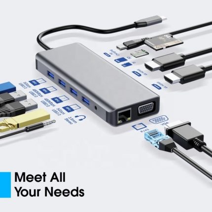 12 in 1 USB-C Hub Docking Station PD Charging