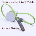 2 In1 Dual Retractable USB Data Cable Charger.