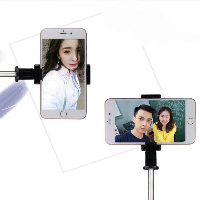 2 in 1 Wireless Mini Extendable Universal bluetooth Selfie Stick Tripod
