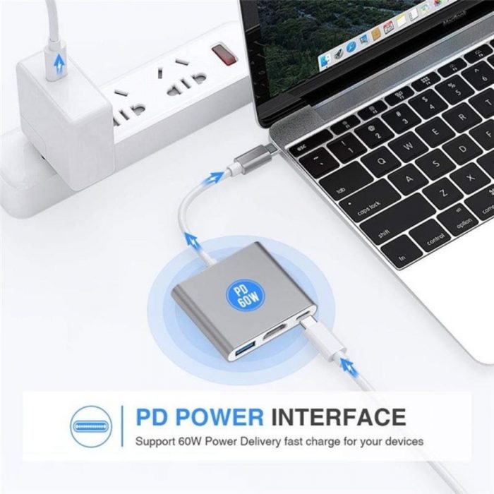 3-in-1 Hub Adapter For Macbook Laptops Usb to converter