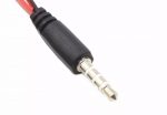 3.5 mm male to female stereo audio headphone splitter cable.