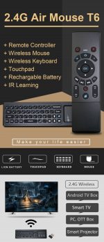 T6 Fly Air mouse Wireless mini keyboard and Remote Control