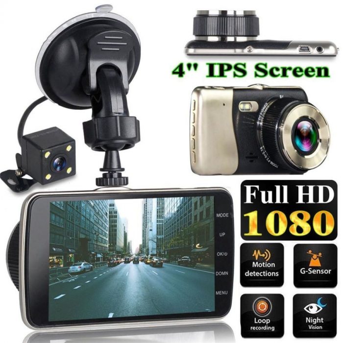 4 Inch 1080P Dash Vehicle Camera With Night Vision