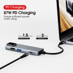 6 in 1 Usb 3.0 USB C Hub Power Adapter