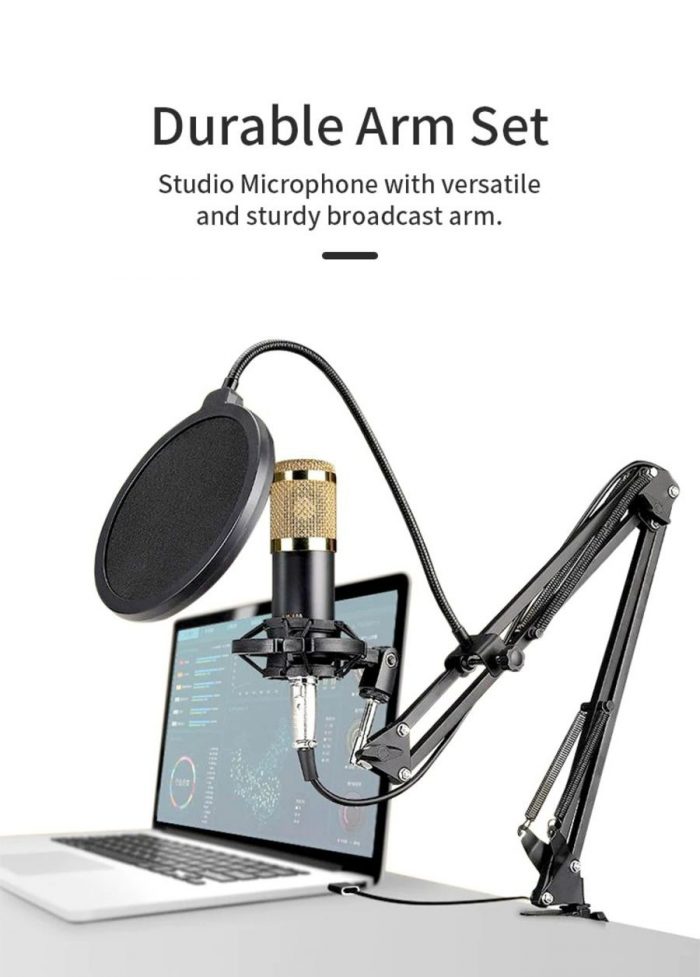 BM 800 Condenser Microphone 3.5mm Wired Recording Microphone