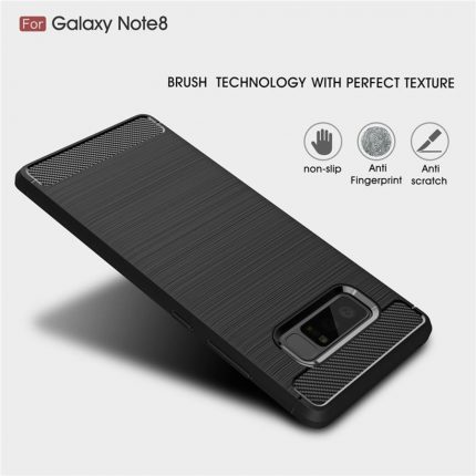 Black Carbon Fiber Textured Armor phone case cover for SAMSUNG NOTE 8 Case