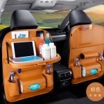 Car Back Seat Organizer Multi-Pocket Leather Storage