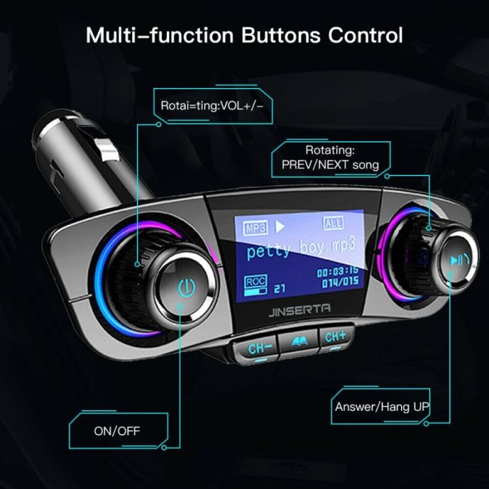 Car FM Transmitter Wireless Bluetooth Handsfree Kit