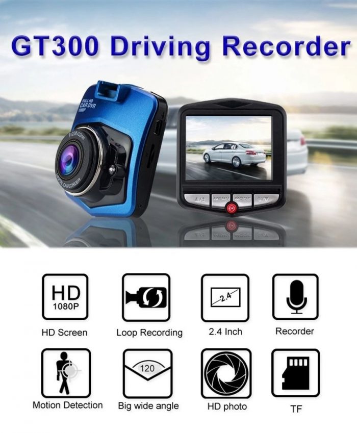 Dashcam 1080P 2.4 inch HD screen dash cam driving video recorder-