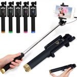 Extendable Wired Remote Mobile Phones Holder Selfie Stick