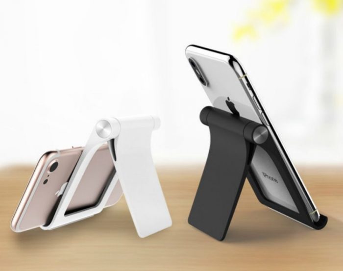Flexible foldable smartphone tablet phone holder clamp