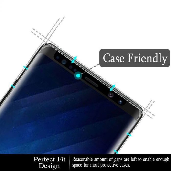 GENUINE TEMPERED GLASS FILM SCREEN PROTECTOR FOR SAMSUNG NOTE 8 Black