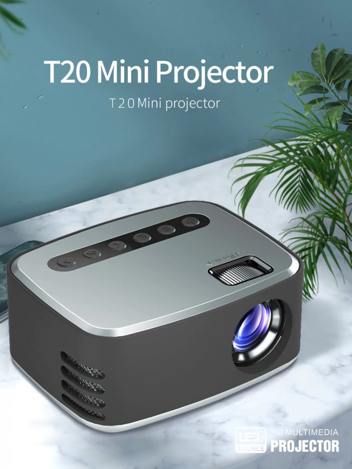 T20 Mini Portable Projector 1080P HD LED LCD Home Cinema Theater Children Entertainment