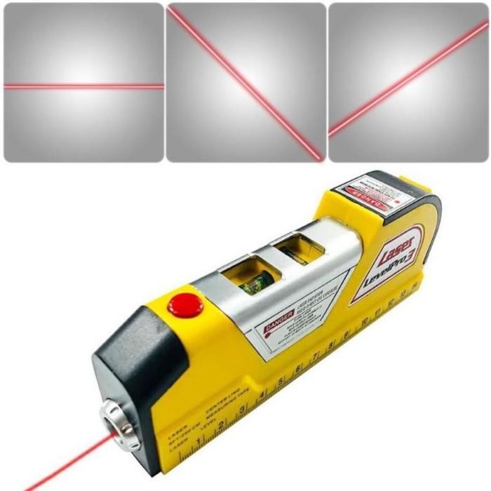 LV2 Multi-functional Infrared Laser Level Ruler Horizontal Meter Tape Scale Measure Instrument