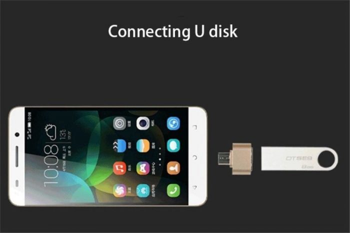 Micro USB Male to USB Female OTG Adapter.