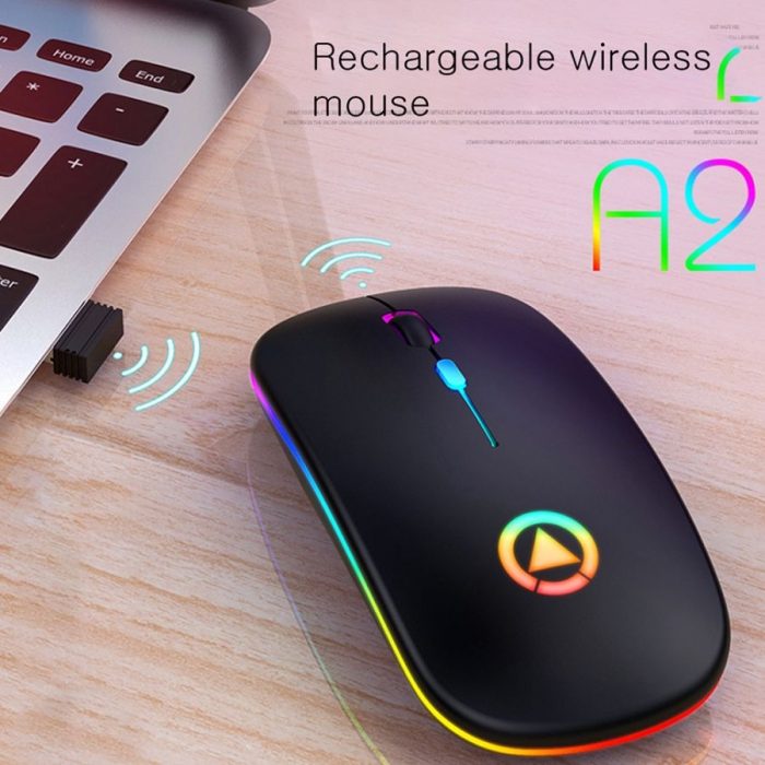 Mini A2 Wireless Mouse Silent Mute Rechargeable