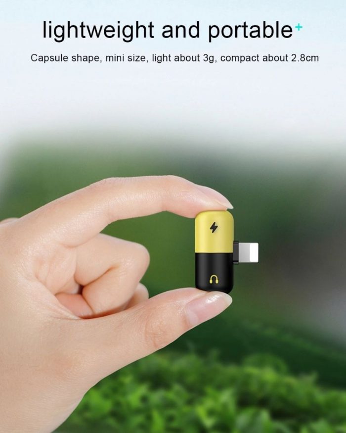 Pill Shape 2 3 IN 1 Fast Charger Headphone Connector capsule