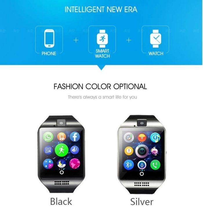 Q18 Bluetoth Smart Watch With GSM Camera TF Card Phone Wrist Watch For Android