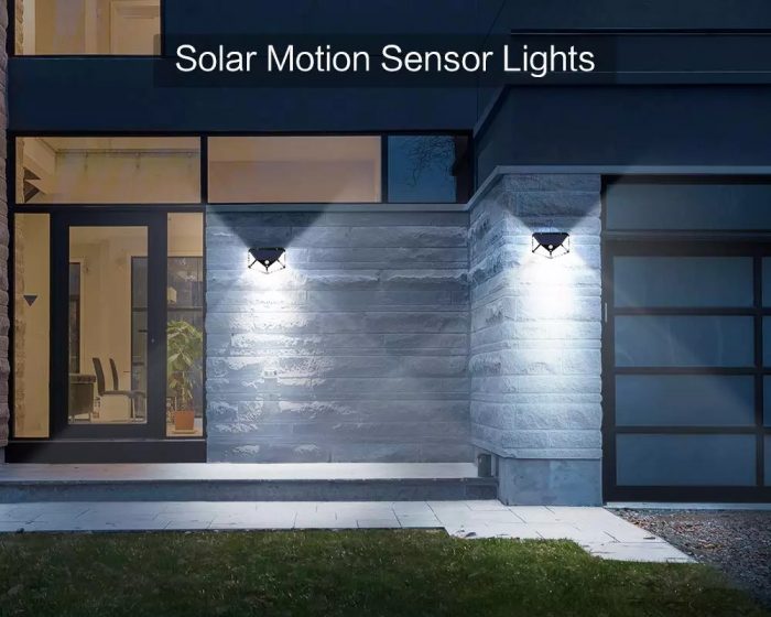 Solar Motion Sensor Led Stair Wall Outdoor garden Lights
