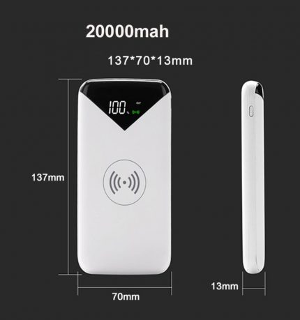 Wireless Portable 20000mah Power Bank Charger