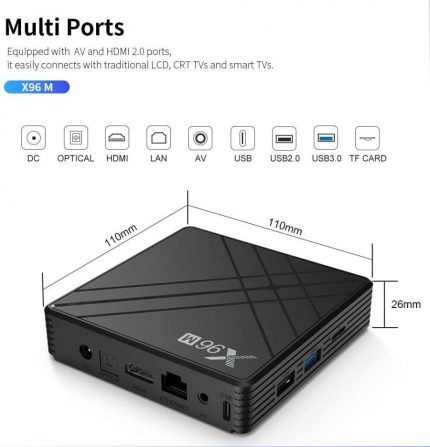 X96M Android 9.0 Smart TV Box 4GB ram 32GB ROM