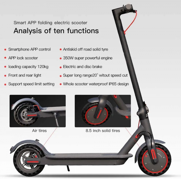 AOVO Pro Best Fastest Electric E Scooter Foldable 350W motorized