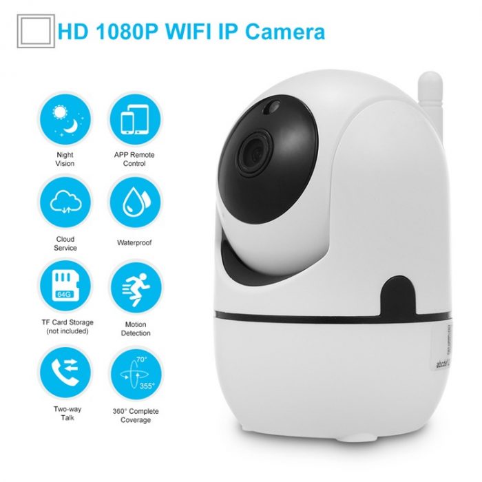 YCC365 Plus 1080P 360 Degrees Rotation Wireless Waterproof CCTV Camera