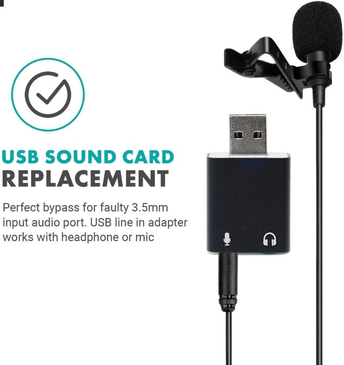 USB 7.1 Audio Sound Card With Headphone and Microphone Jack