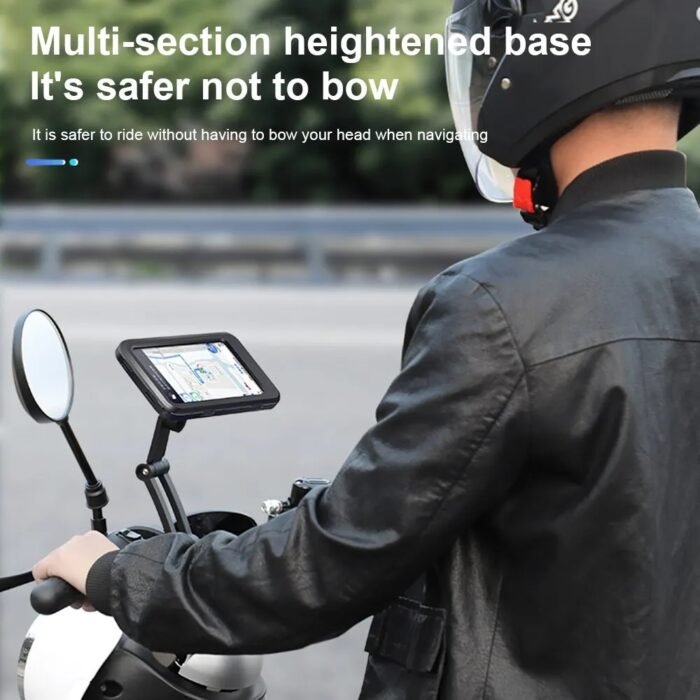 Swivel Motorcycle 360 Phone Holder Support Universal GPS - Image 2