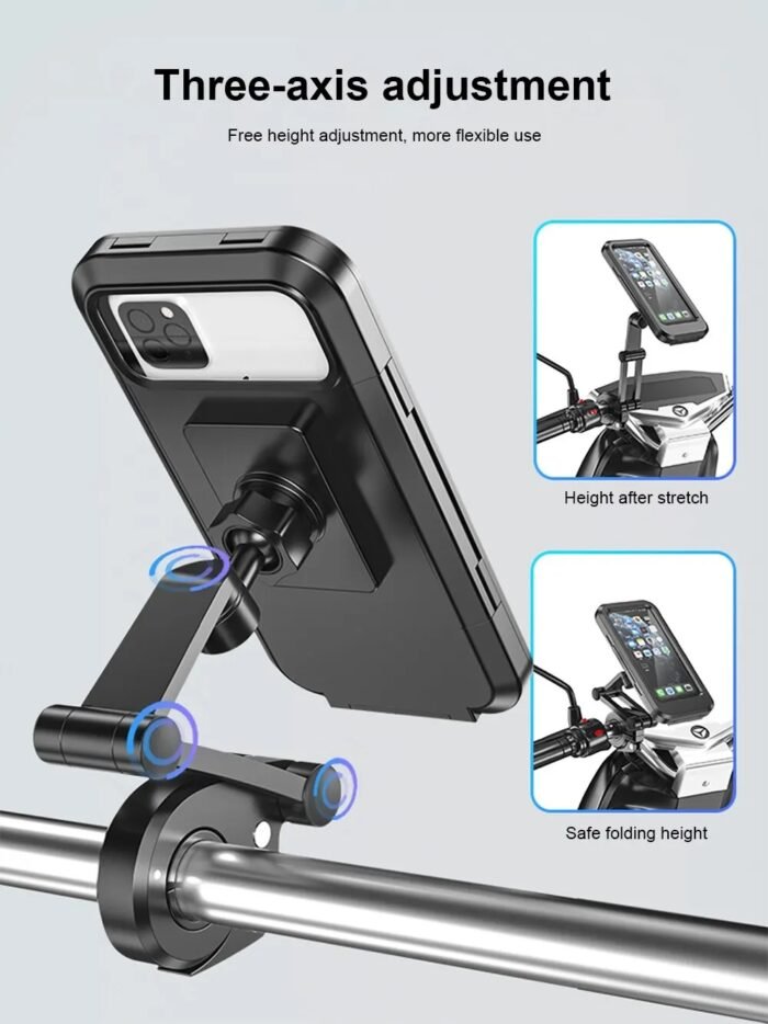 Swivel Motorcycle 360 Phone Holder Support Universal GPS - Image 8