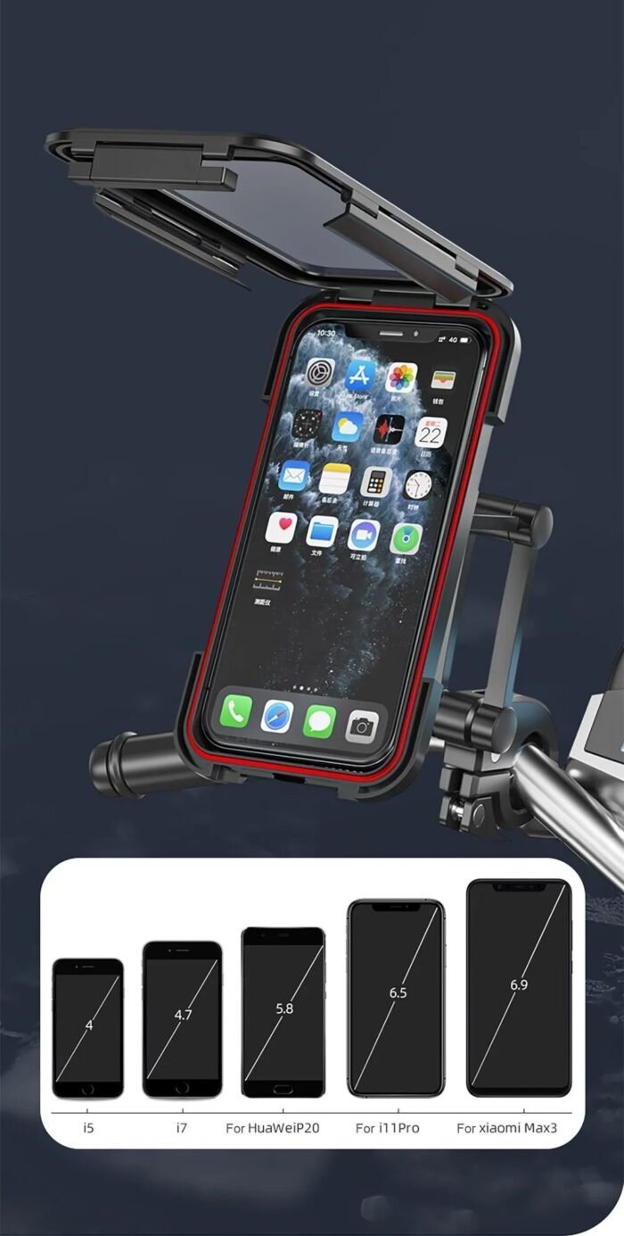 Swivel Motorcycle 360 Phone Holder Support Universal GPS - Image 9